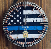 Personalized Police Badge & Department Wooden Clock